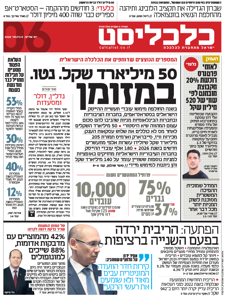 עמוד שער בכלכליסט